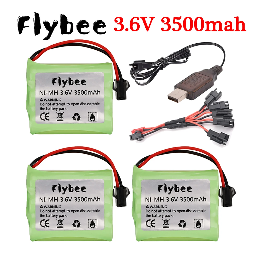 3.6V Ni-MH Battery AA 3.6V 3500mah NIMH Rechargeable Battery Remote Control Toys Car Trucks Trains Tanks RC Toy battery pack