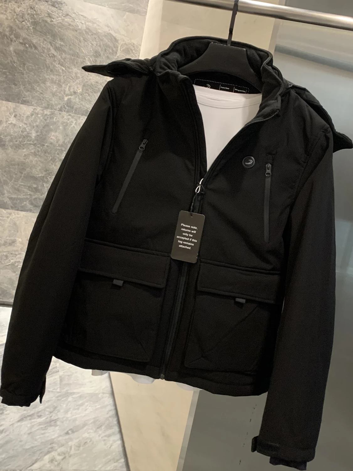 

Утепленная повседневная хлопковая куртка с капюшоном для мужчин, осенне-зимняя, с подогревом, регулируемая, модная, городская, стандартного кроя