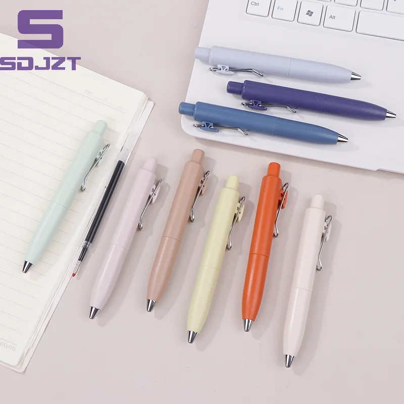0.5mm Small Thick Core Fat Mini Pocket Pen Neutral Quick Dry Waterproof Uniball One Push Portable