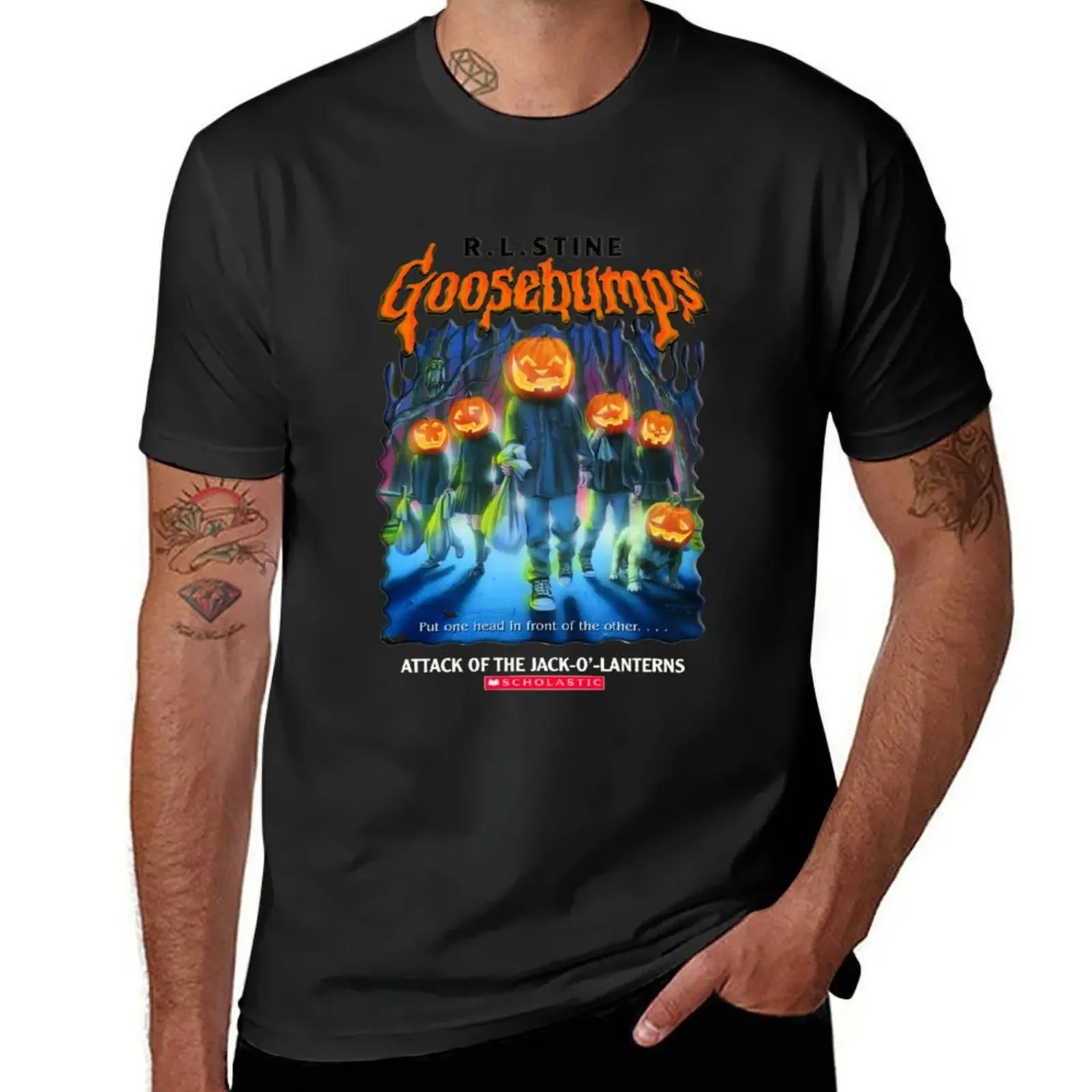 Goosebumps Attack of the Jack O&x27;Lanterns T-Shirt man t shirt kawaii clothes vintage anime shirt black t-shirts for men