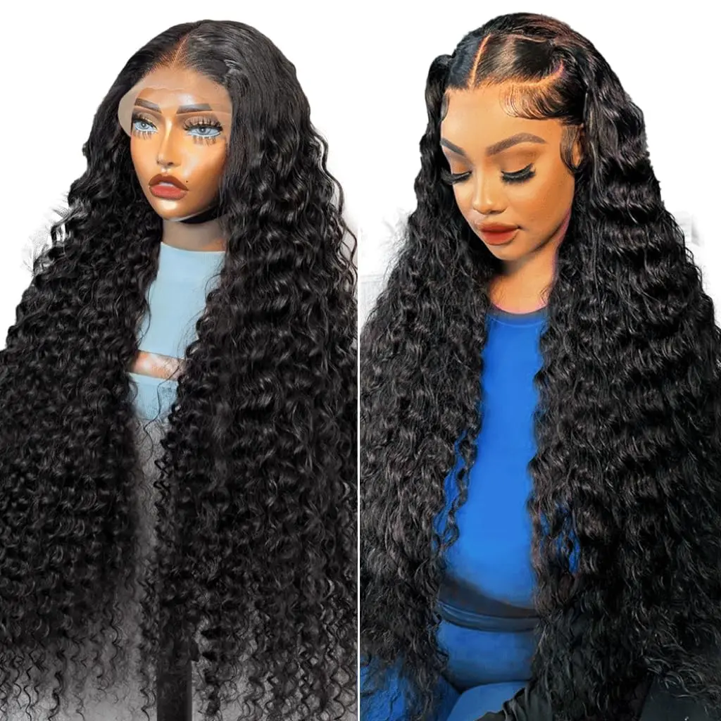 Transparent 13x4 13x6 HD Lace Front Human Hair Wigs For Women 30 Inch Brazilian Deep Wave Wig Wet And Wavy