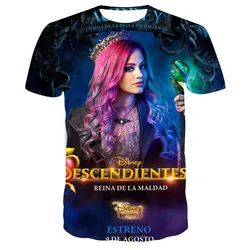 Disney Descendants T Shirt Kids Streetwear Short Sleeve Children's Tshirts Boys Girls Tops Men Women Clothing T-shirt