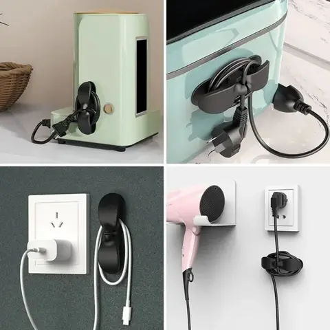 Organizador enrollador de cables para electrodomésticos de cocina, soporte de Clip de gestión de cables para freidora de aire, fijador de máquina de café, 4 Uds.