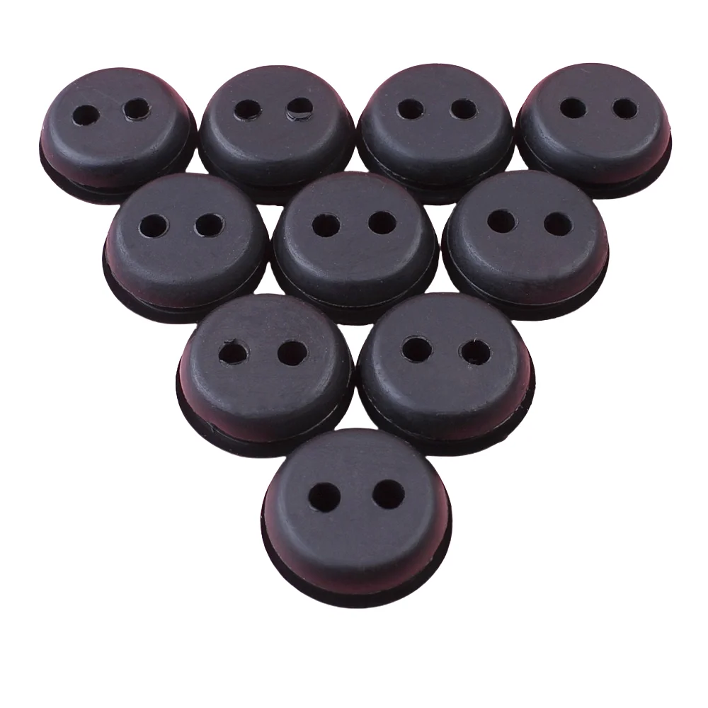 

10pcs/lot 2 Hole Rubber Fuel Gas Line Grommet For Chainsaw Trimmer Brush Cutter About 20mm Garder Tool Spare Parts Cutter Grass