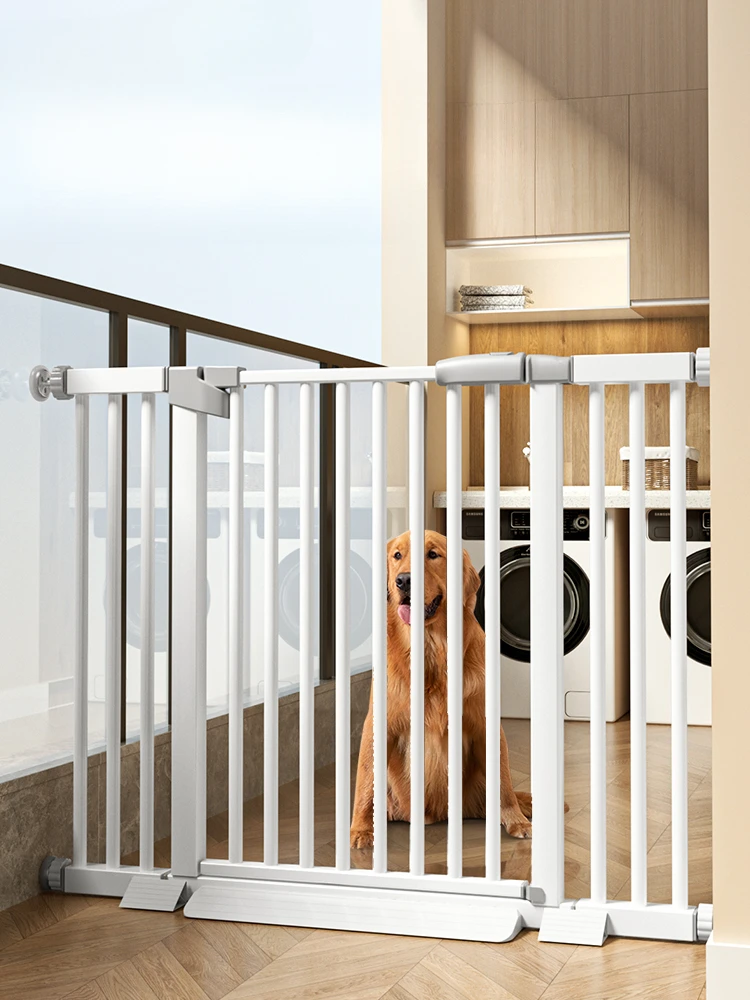 Pet Dog Barrier Fences With 4Pcs Hook Pet Isolated Network Stairs Gate New Folding Breathable Mesh Playpen For Dog Safety Fence