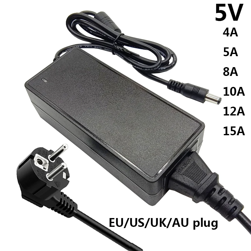 

5V 4A 5A 8A 10A 12A 15A 5 V Volt AC To DC Power Adapter Supply Adaptor 5V4A 5V5A 5V8A 5V10A 5V12A 5V15A Switching Converter