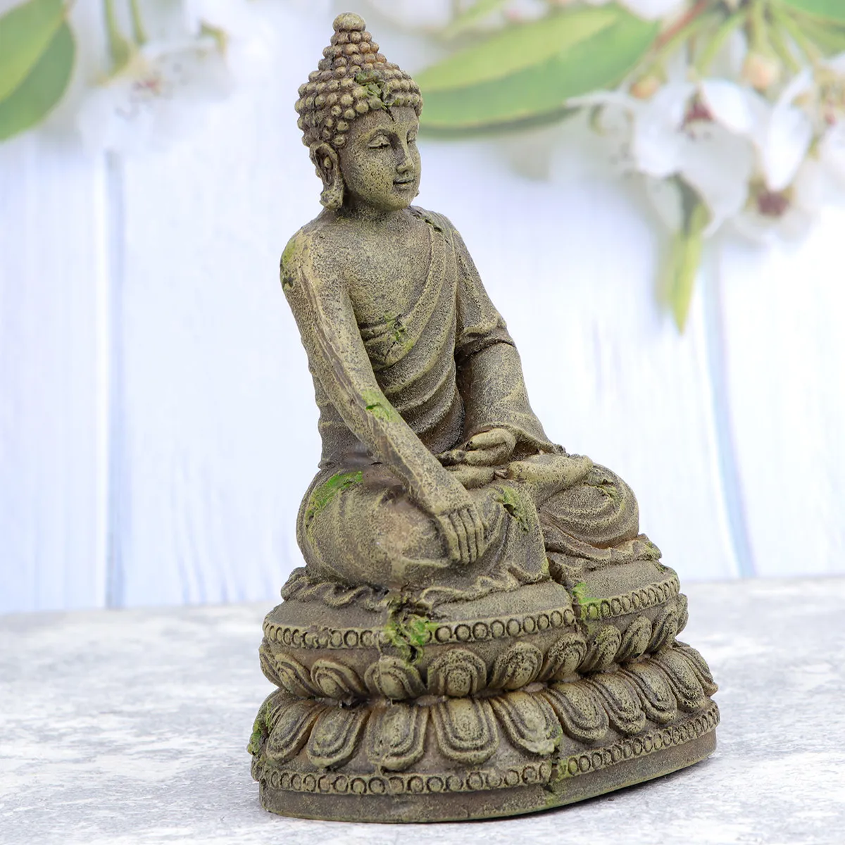 

1 шт. Статуэтка Будды из смолы, уникальное украшение для аквариума, древний буддийский пейзаж, декор для пресноводных и морских аквариумов