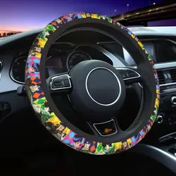 Joseph Joestar Car Steering Wheel Cover Anti-slip Anime Auto Steering Wheel Protector Car Accessories