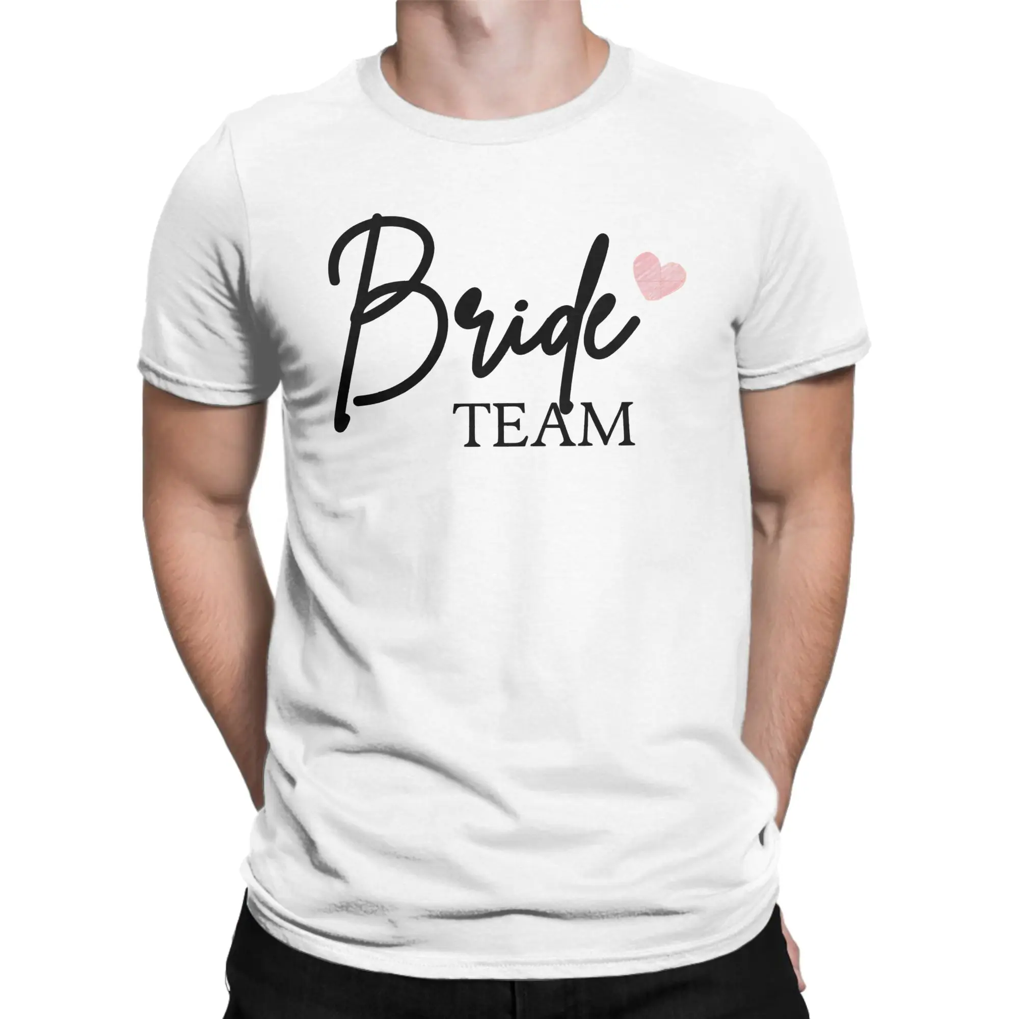 Bride Team Black T-Shirt Summer  Trendy Cool T Shirts Cotton Round Neck Oversize Clothes Short-Sleeved Street Style Tops
