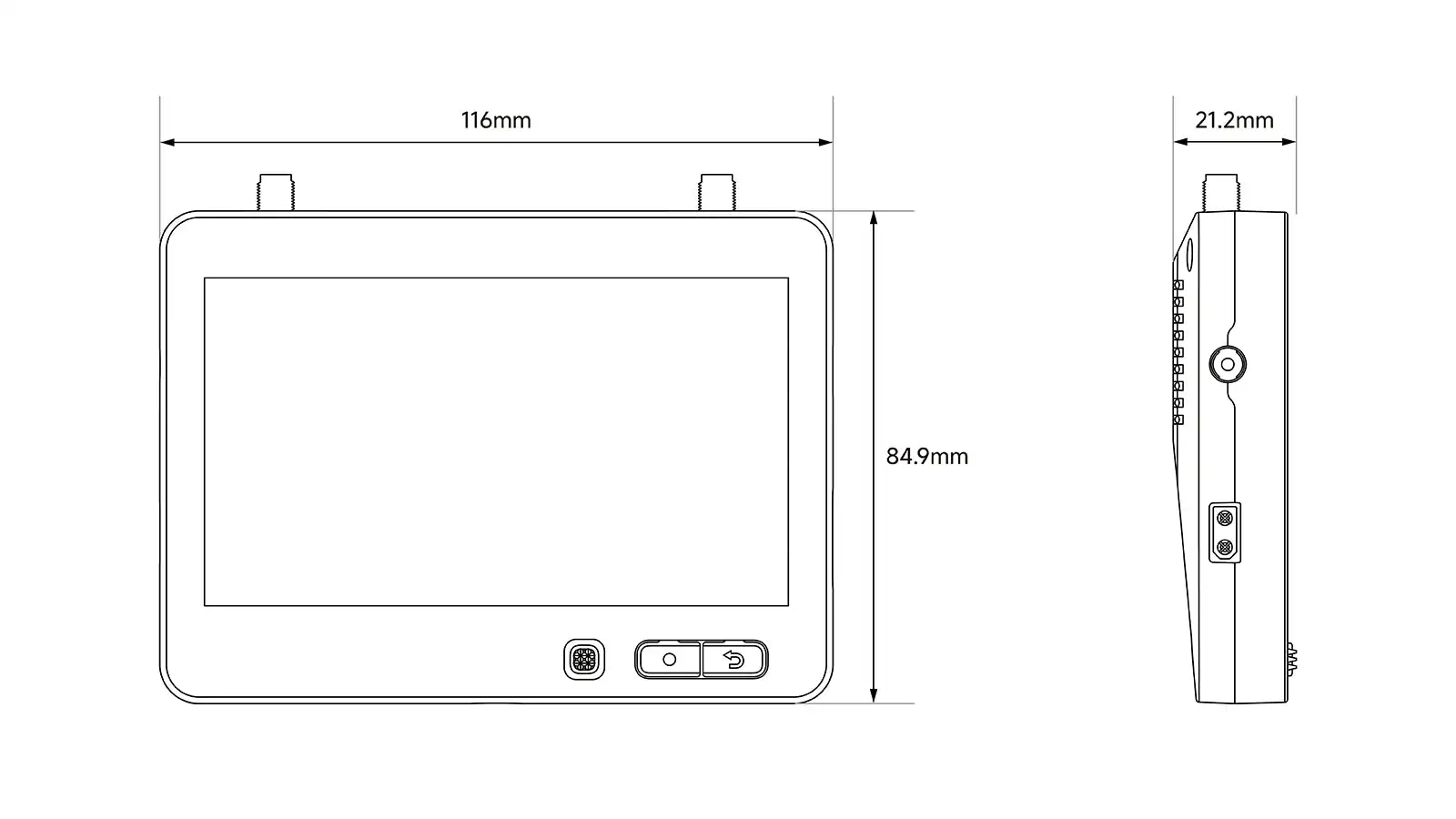 Monitor dimensions