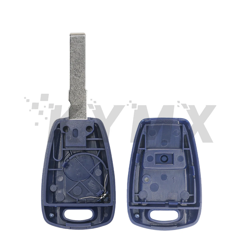 KYMX Transponder Key Shell For Fiat Punto Doblo Bravo Seicento Stilo Uncut SIP22/GT15R Blade Auto Car Blue Black Cover Case