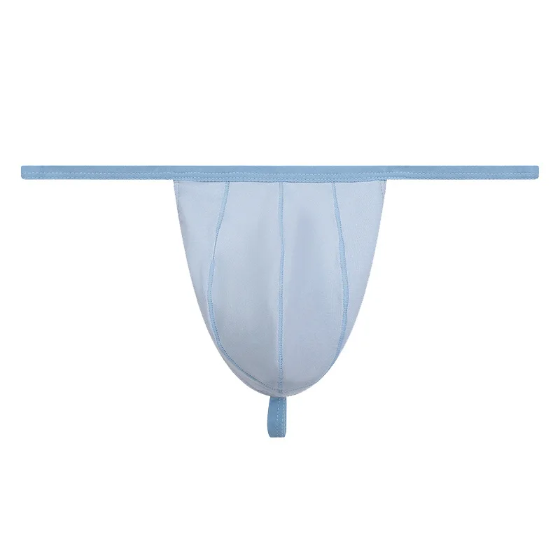 

Cotton T-Back Thong for Men Low Rise Sexy Breathable Underwear with Ultra-Thin Waistband Youth Fashion U Convex Pouch Underpants