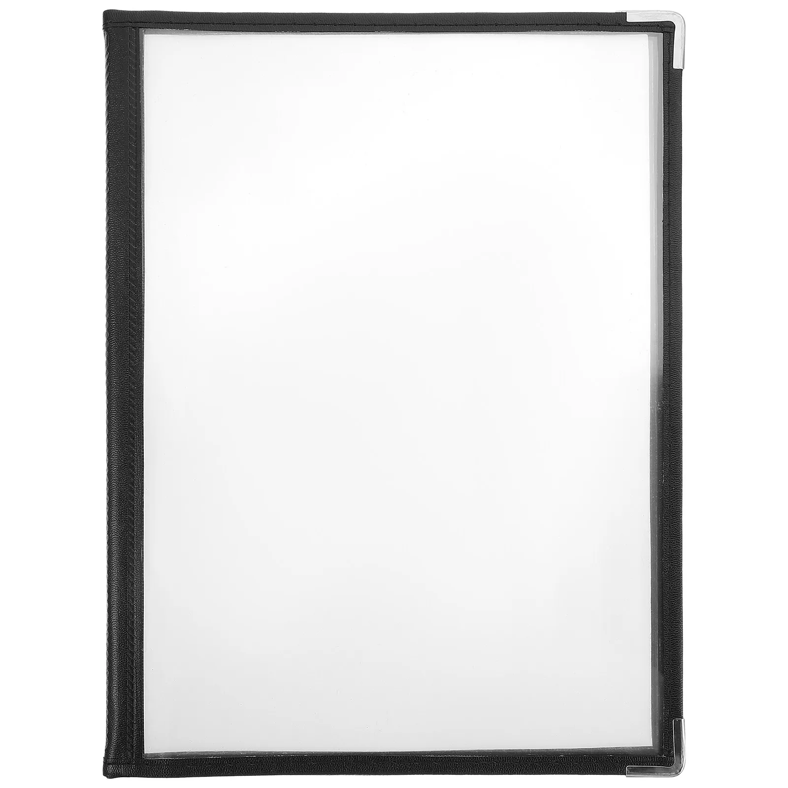 1Pcs Transparent Loose Leaf Binder Cover PVC Menu Folder for Restaurant Kitchen Use Easy Clean Portable Space Saving Rounded