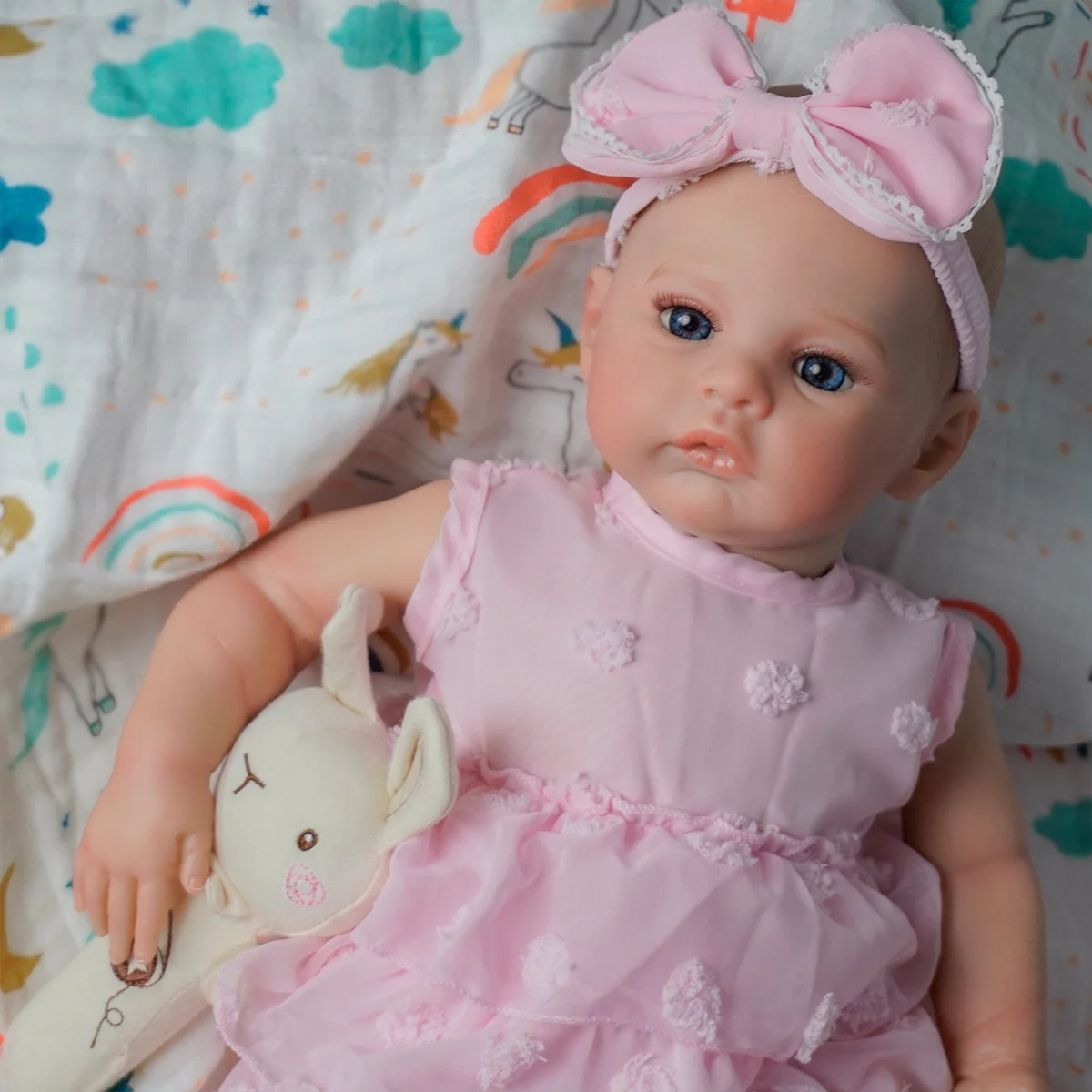 

JOYORA 50CM Reborn Baby Doll Realistic Finished Handmade Soft Touch Newborn Baby Doll Size Christmas Toy Gift High Quality