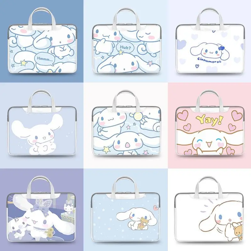 

Sanrio Cinnamoroll Laptop Bag Laptop Bag Apple Universal High Capacity Cute Anime Figure Kawaii Waterproof and Wear-Resistant 24