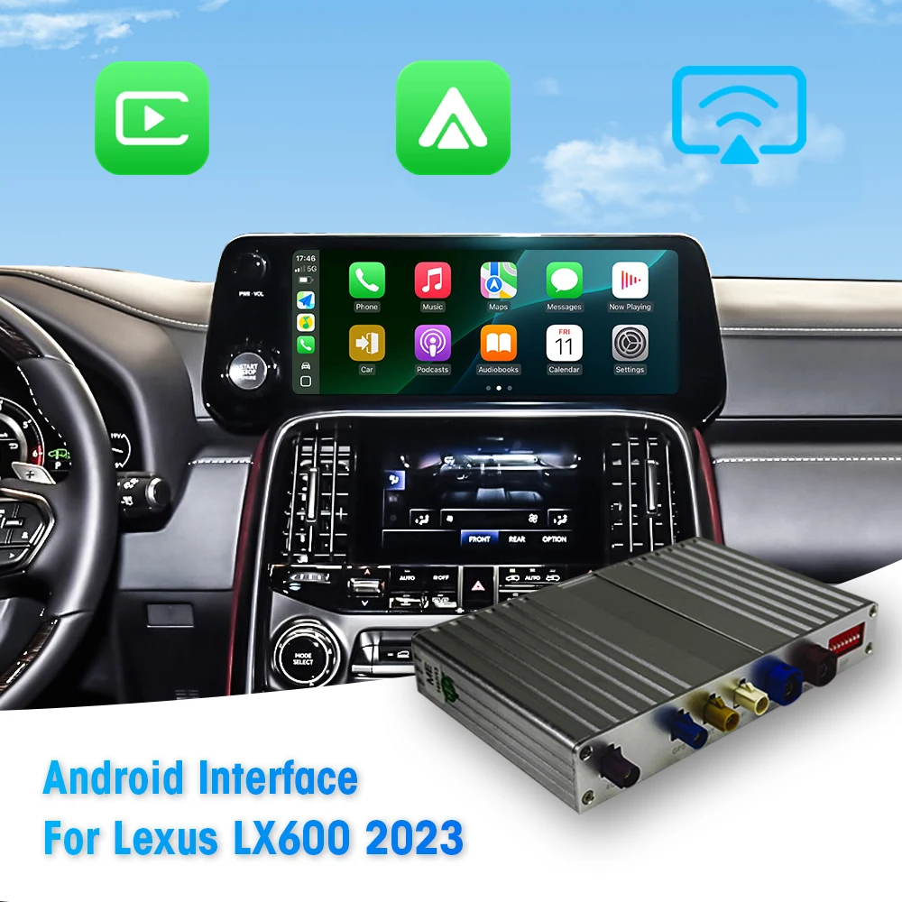 NewFor Lexus LX600 2023 Android Interface Module with Wireless Android Auto & CarPlay Qualcomm Binarytek