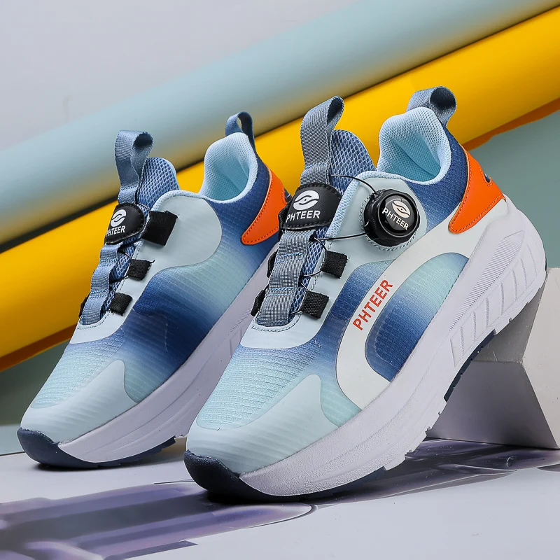 

Warm New Heelys for Boys & Girls: Winter Fall Invisible 4-Wheel Retractable Kids' Roller Shoes