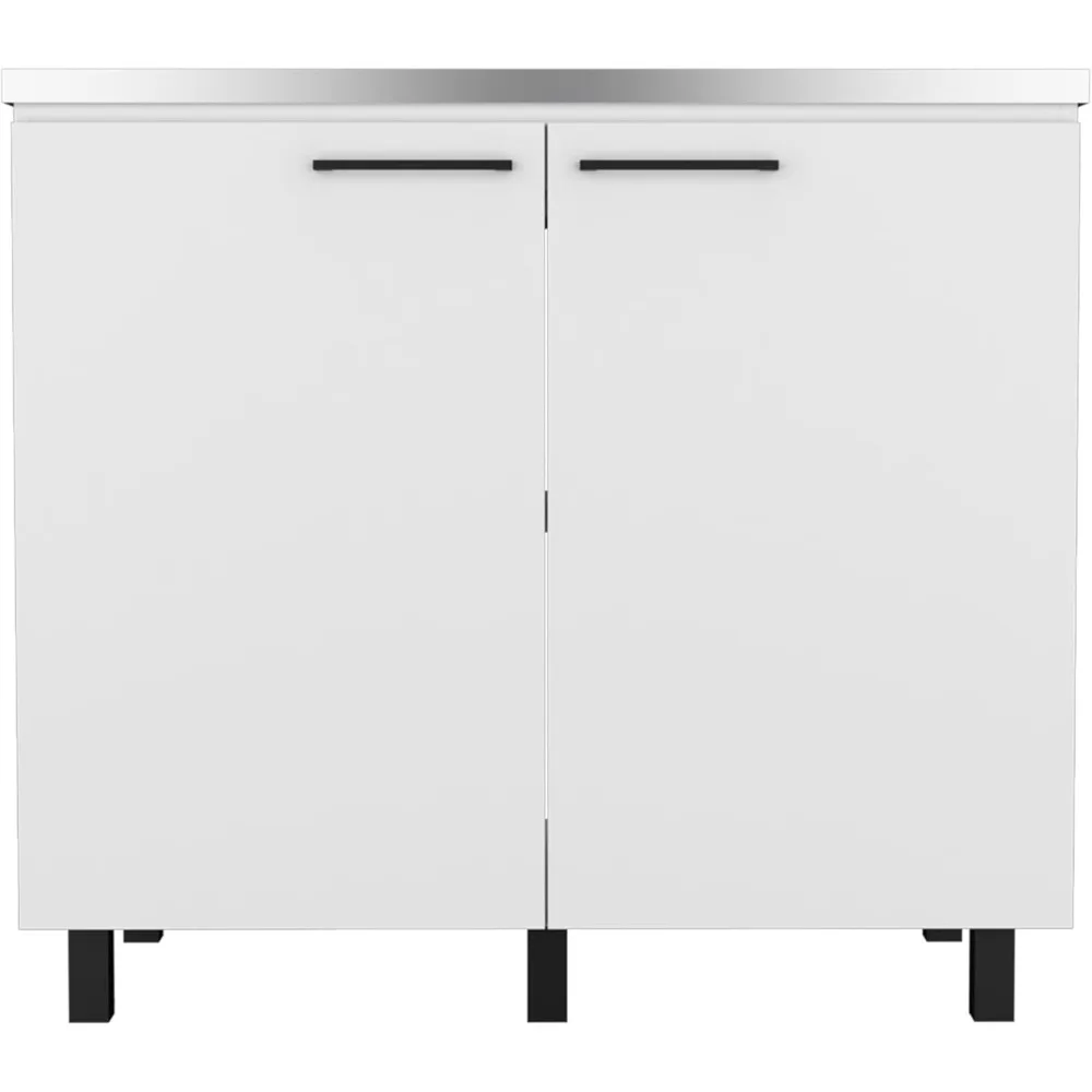 Set da cucina Kangmusi 2 pezzi, pensile + lavello multiuso, bianco