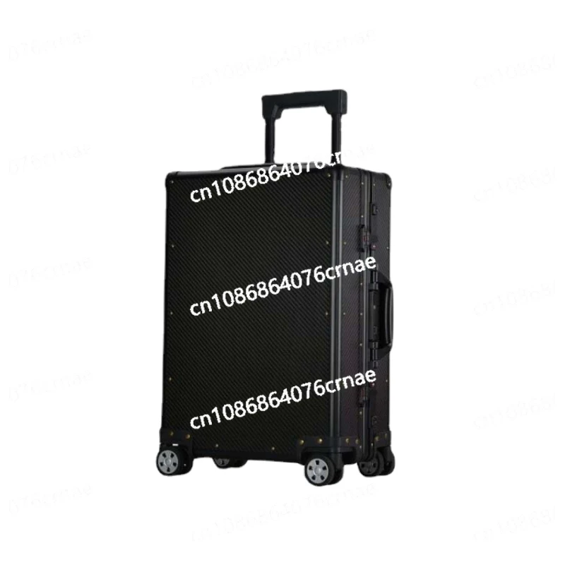 Fingerprint Lock Charge USB Port 20 Inch Entirely Aluminum Trolley Aluminum Smart Luggage Suitcase