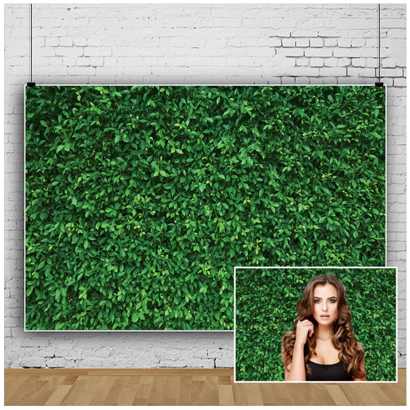 Greenery Wall Photography Backdrops Leaves Floral Wedding Baby Shower Outdoor Theme Party Portrait Photo Shoot Decor Backgrounds