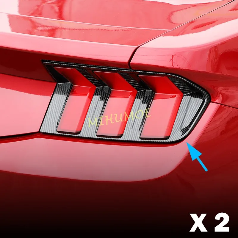 Kohlefaser-Auto-Rückleuchtenverkleidungen Rücklichtabdeckung für Ford Mustang 2024 2025 2026 Zubehör