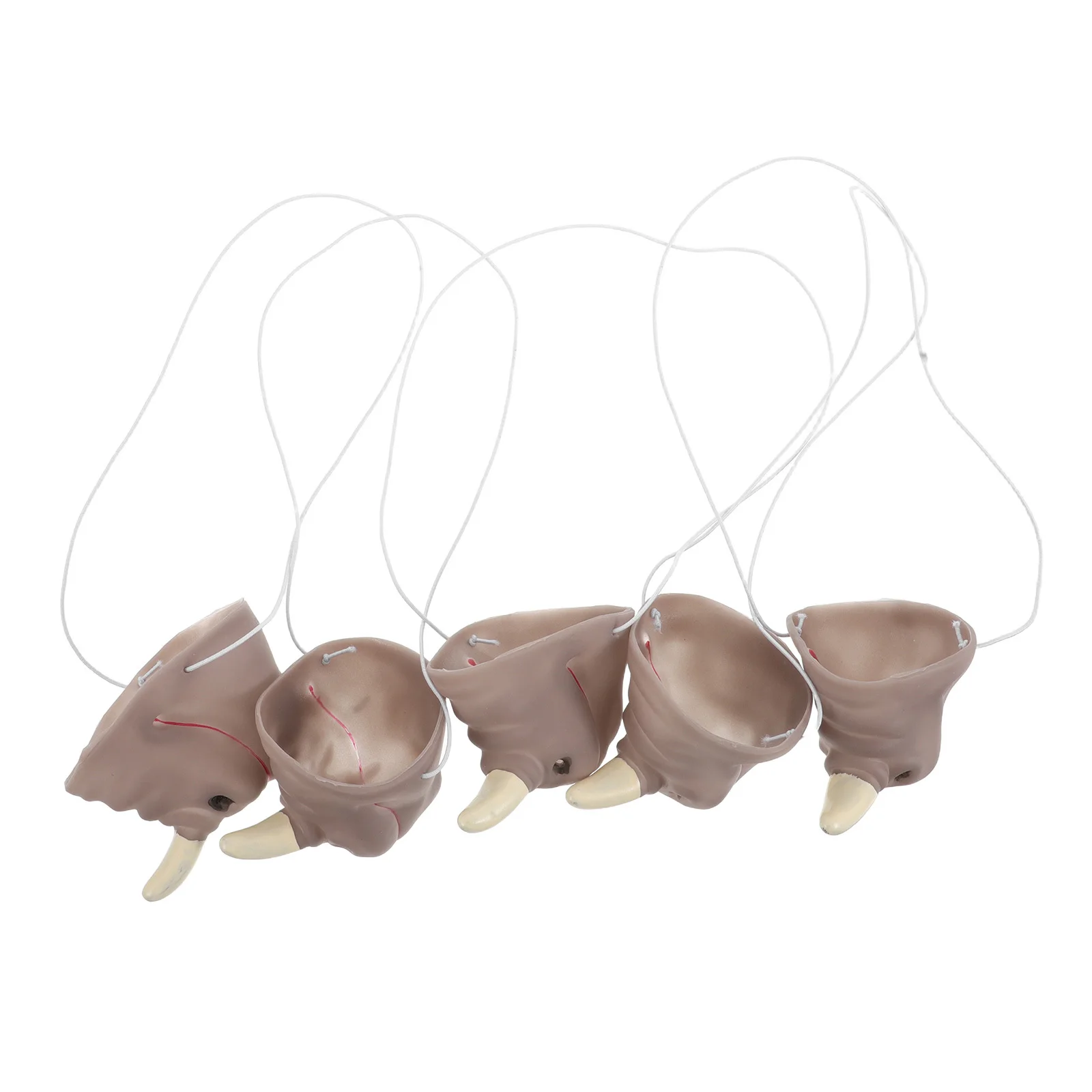 

5pcs Fake Nose: Realistic Rhinoceros Snout For Cosplay Costume Accessories Lightweight Plastic Animal Nose Props For Halloween