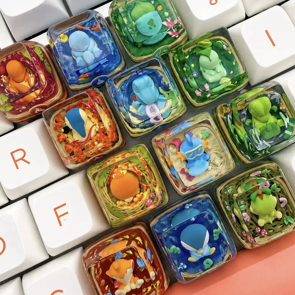 pokemon-iniziali-‌-i-tre-grandi-‌-keycaps-personalizzati-in-resina-per-tastiera-meccanica-cross-axis-traslucidi-profilo-sa