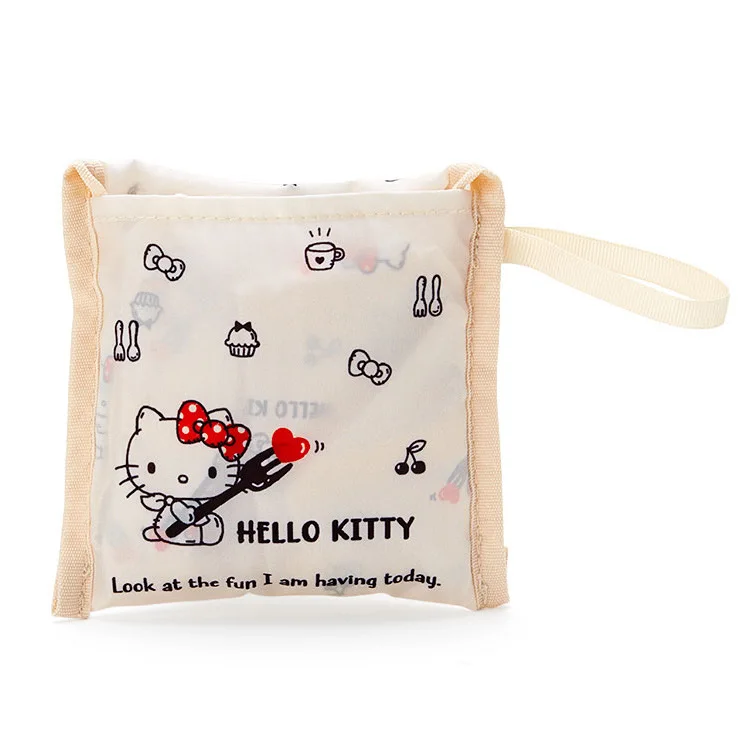 Cartoon Sanrio Shopping Bag Kawaii Hello Kitty Kuromi Cinnamoroll Pochacco Anime borsa della spesa portatile pieghevole portatile riutilizzabile