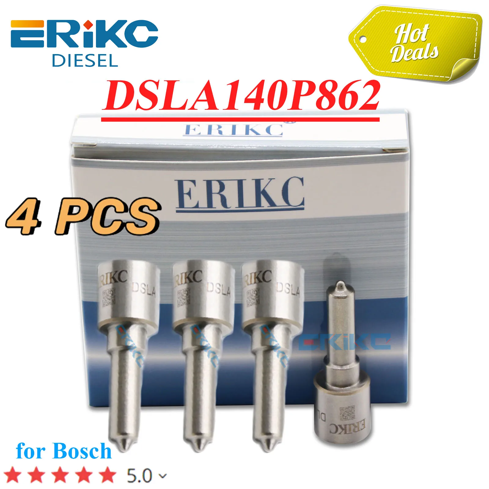 

4PC DSLA140P862 0433175230 Diesel Injector Nozzle Set DSLA 140P 862 for Bosch 0445110146 0445110021 0986435007 0986435087