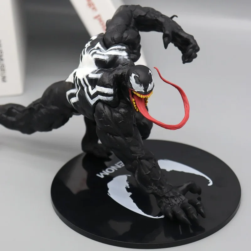 

21cm Creative Marvel Long Tongue Venoms Spidermans Movie Figure Action Toys Model Plate Car Decoration Doll Birthday Toy Gifts