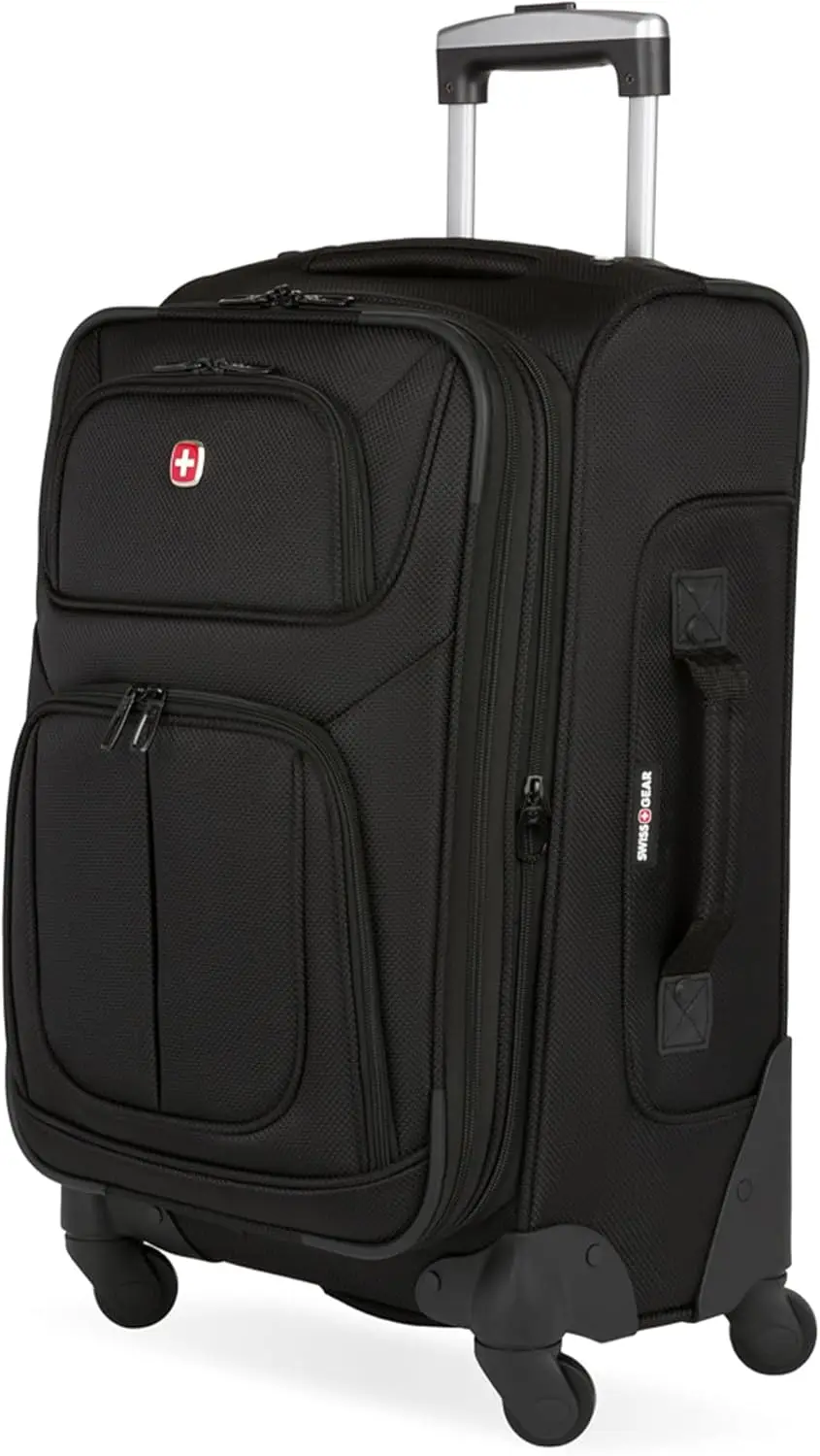 

Sion 21' Expandable Carry-On Luggage – Black, 360° Wheels, Retractable Handle