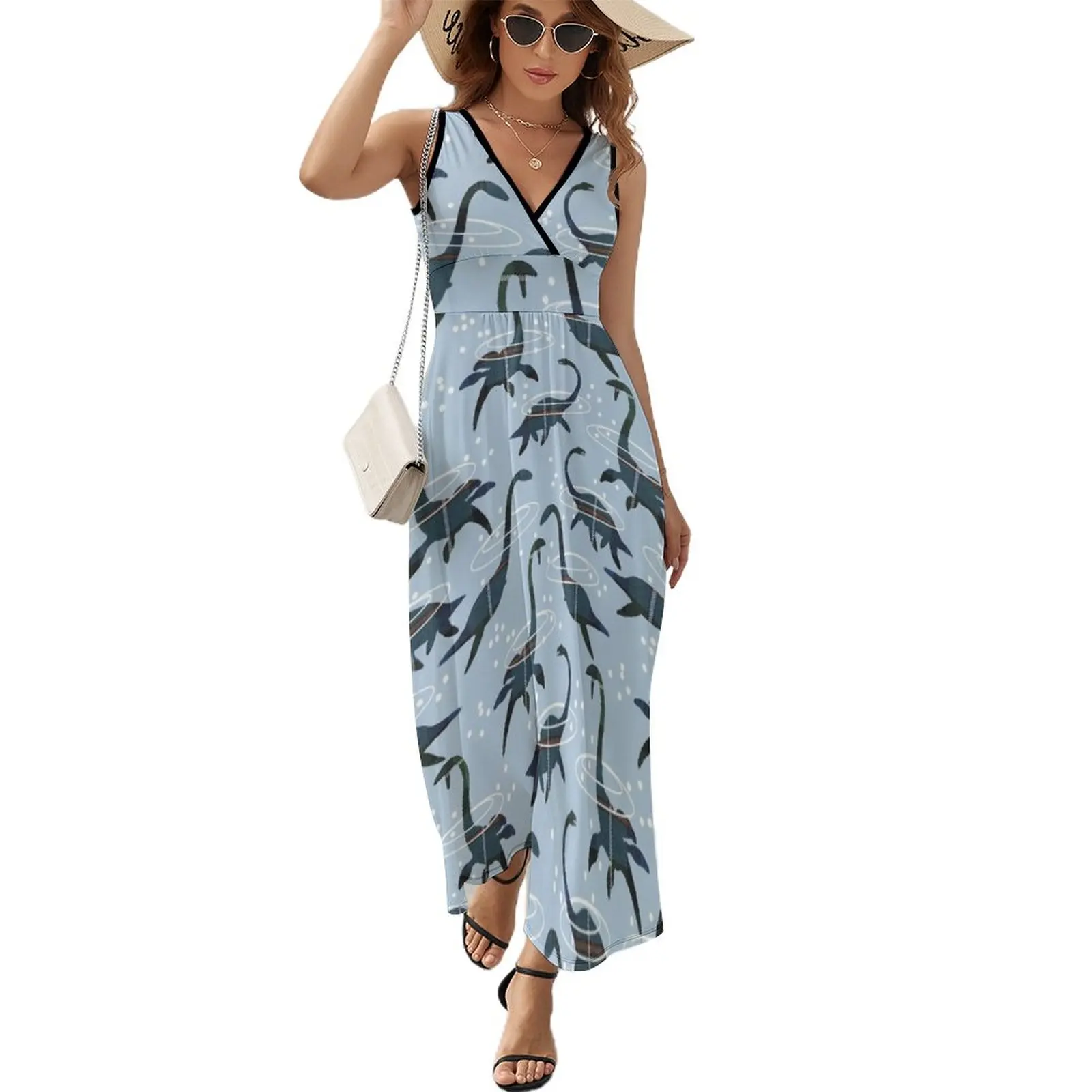 

Nessie Sleeveless Dress Female clothing Evening gown long dresses for women loose summer dress