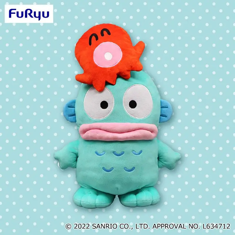 

50Cm Japan Original Hangyodon with An Octopus On Its Head Large Plush Doll Sanrio Kawaii Anime Toys for Children Birthday Gifts