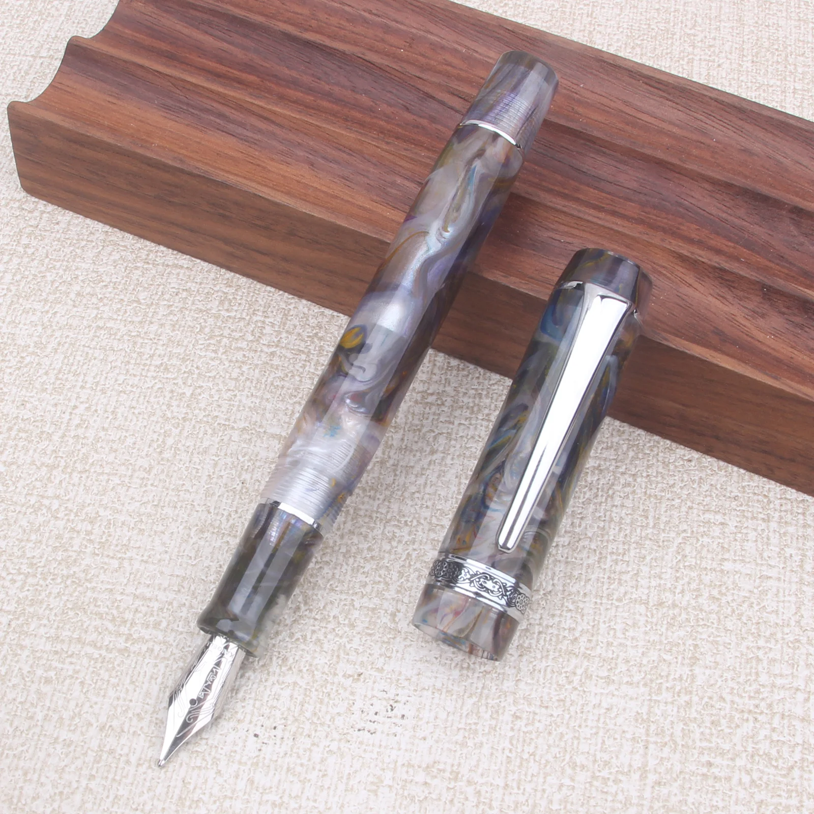 KAIGELU 316 New Transparent Acrylic Fountain Pen  No.6 EF F M Nib Includes Converter Large Size Writing Pen Gift