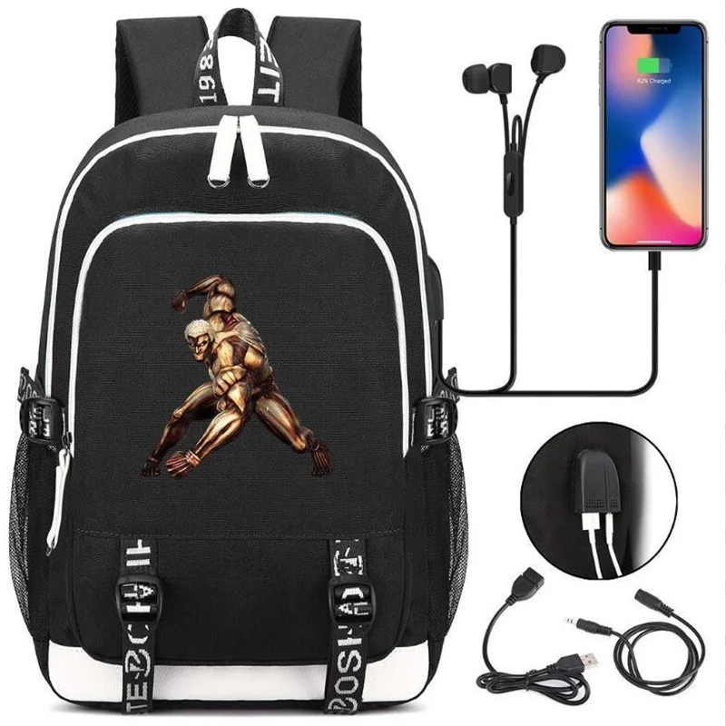 Anime Attack On Titan Scout Regiment Backpack Teenarges Schoolbag Shoulder Bag Girls Boy Fashion Laptop Travelbags Mochila