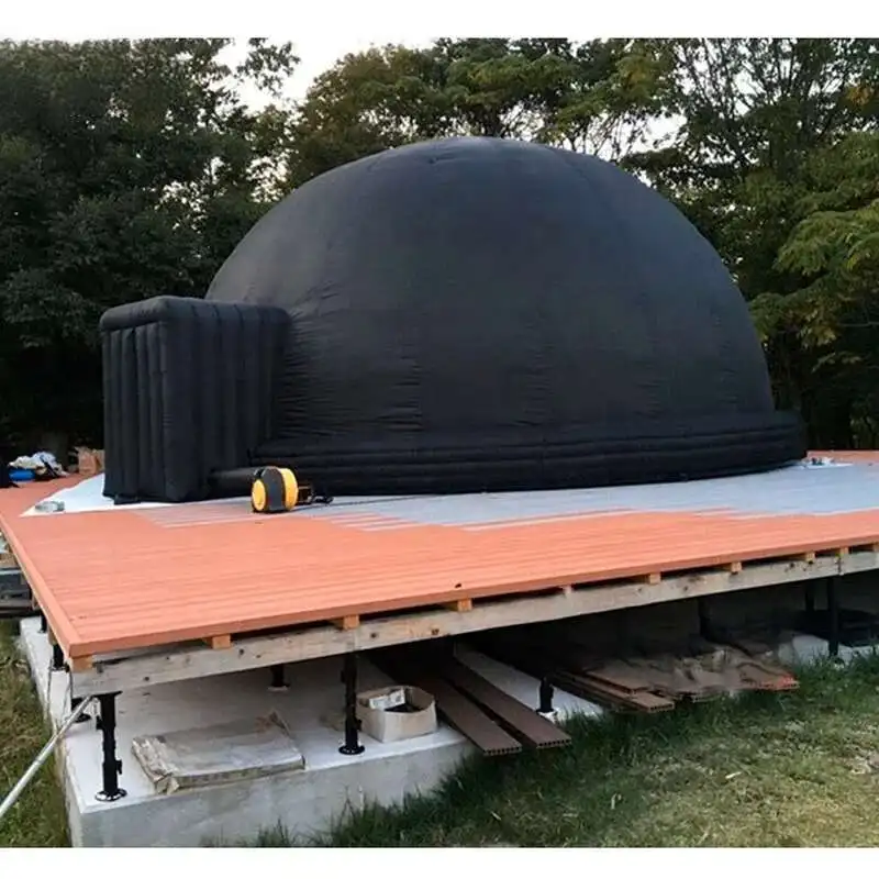 Black Iatable Planetarium Mobile Dome,360 Degree Astronomical Tent Movie Cinema Area For Science Education Event