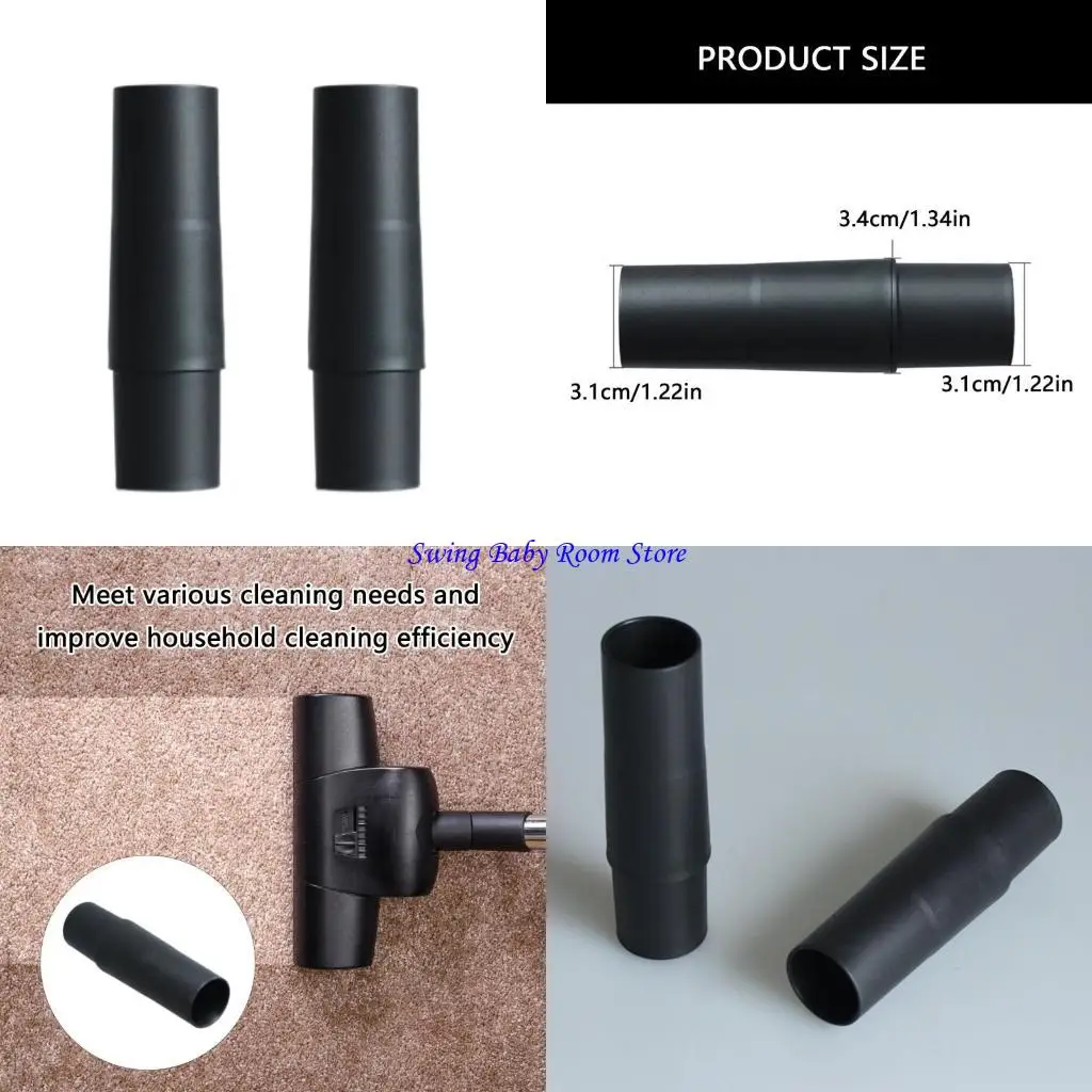 K1AD 2PCS Convenient Vacuum Cleaner Hose Fitting Plastic Vacuum Hose Reducer