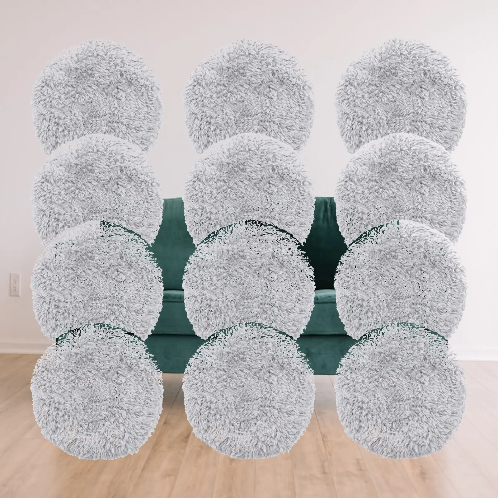 Round Universal Cleaning Pad for Window Cleaning Robot Microfiber Reusable Mop Cloth for Home Glass Care