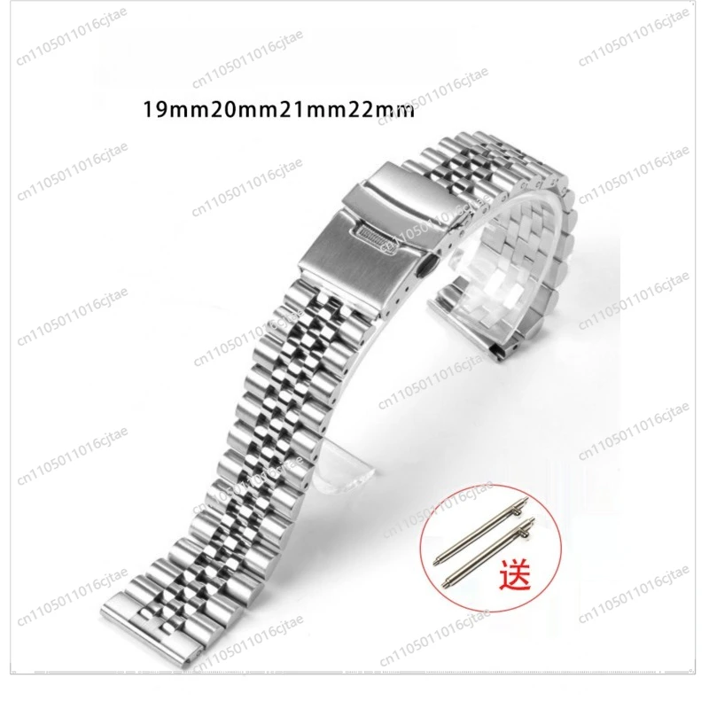 For Solid Stainless Steel Five Straps Suitable for SKX009 Steel Strap 18/19/20/21/22mm