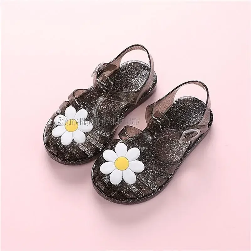 Nuovi bambini estivi Jelly Princess Sandals fiori dolci ragazze Toddlers Baby scarpe vuote traspiranti