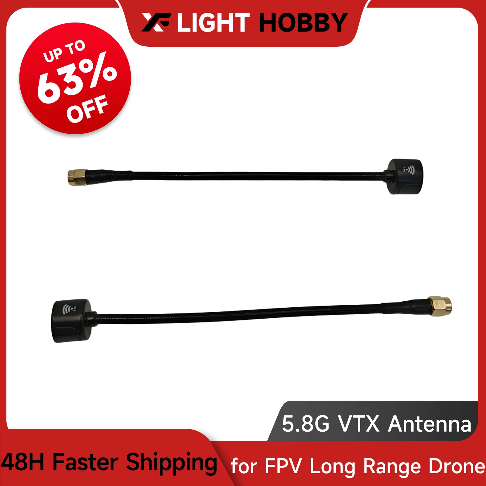 

XFlight Hobby Mini 5.8G RHCP SMA Антенна дальнего действия FPV Молот Мини 2,5 дБи Суперфор RC Дрон