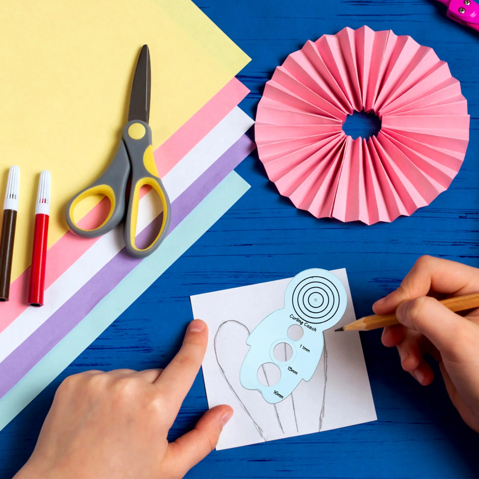 Quilling Tools Set Paper Rolling Device Lightweight Portable Plastic Material Sturdy Durable Decorative Paper Supplies