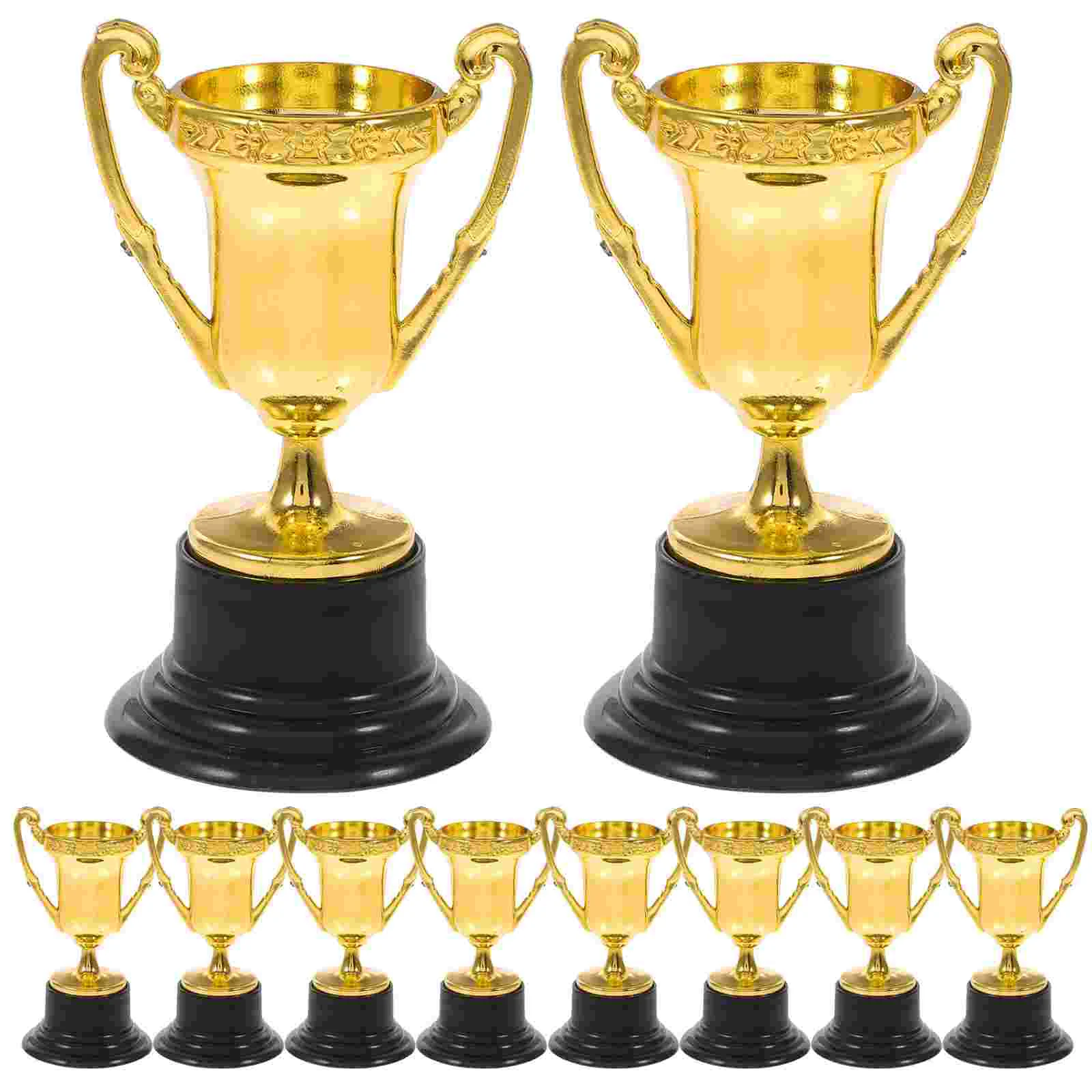 10 PCS Cups Mini Golden Rewards Trophy First Place Suits for Kids Trophies Early Learning Toy Prize Baby