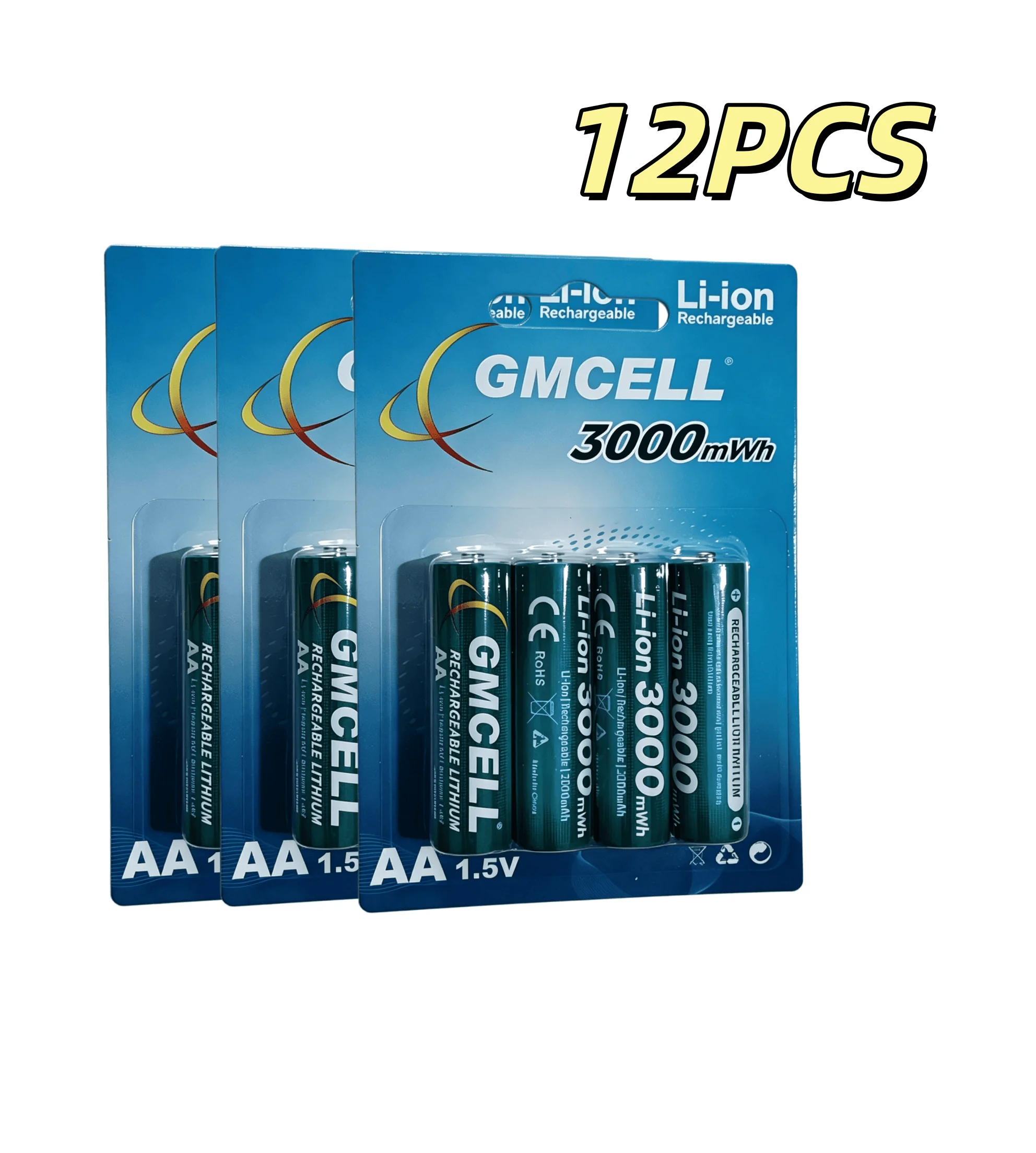 3000mWh 1,5V AA Li-ion oplaadbare batterijen Hoge capaciteit constante spanning vervangende cellen voor gamingcontroller Afstandsbediening Cont