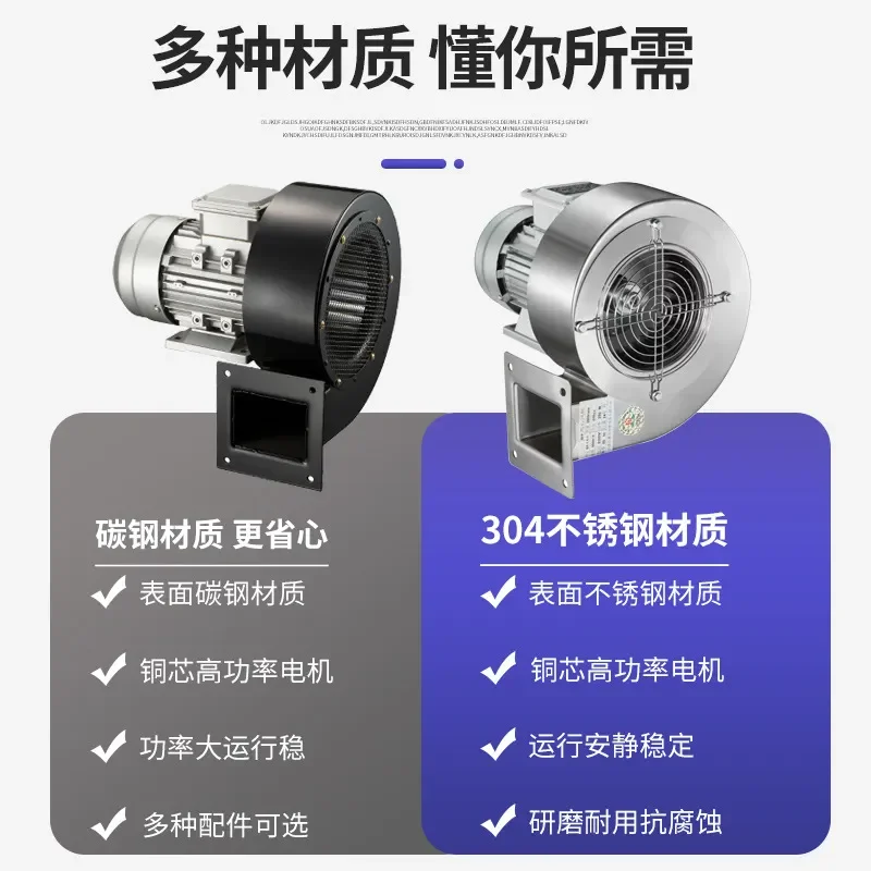 Recycling Machine 2026 DF centrifugal fan smoke exhaust fan 220V blower 380V industrial equipment snail medium pressure smoke view 2