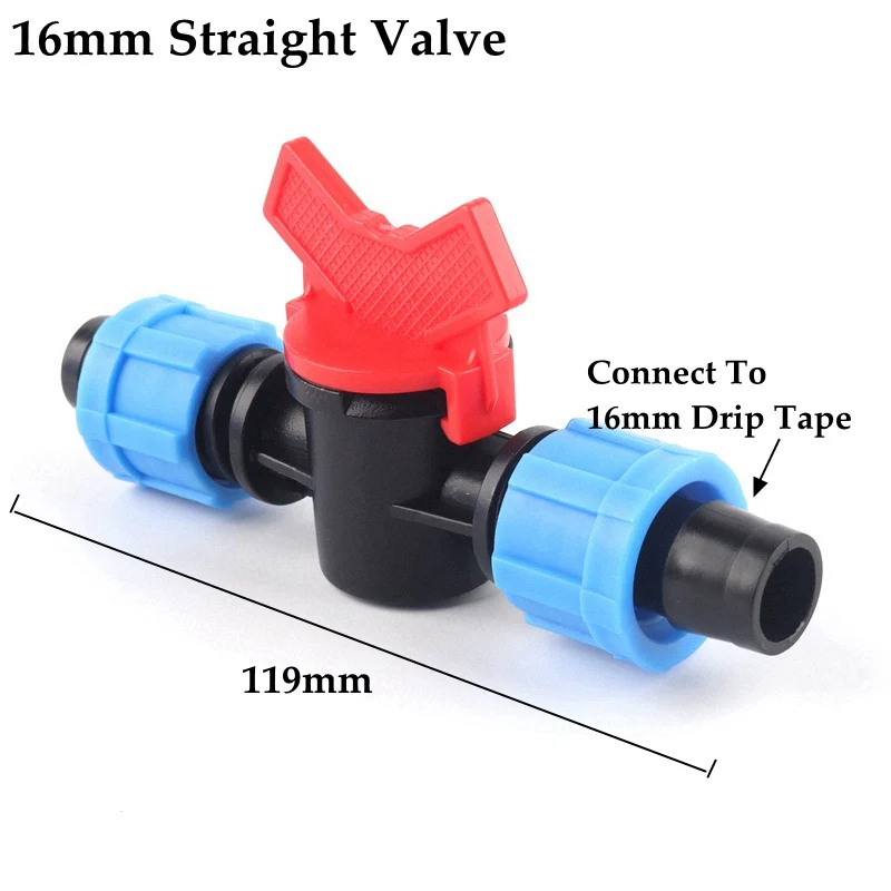 灌漑テープ5個16mm,tエルボーコネクタ,プラグ修理ジョイント,農業用節水灌漑ホースナットコネクタ