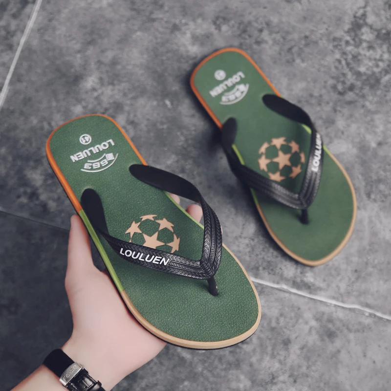 Flip-Flops Men's 2025 New Summer Sandals Outer Wear Beach Shoes Non-Slip Outdoor Flip-Flops