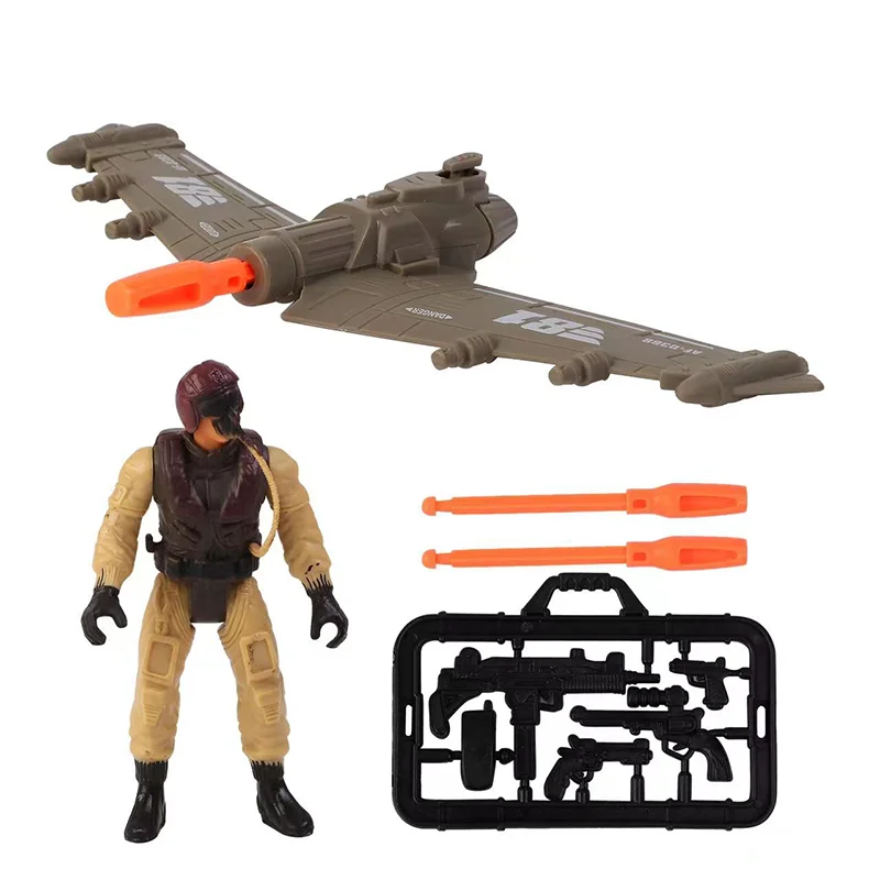 Special Forces Soldiers Police WWII War Game Action Figures Soldier Modle Realistic Military Tank Plane Weapon Toy Kid Gifts