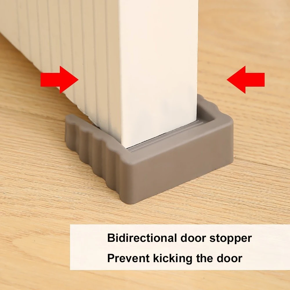 Bottom Stopper Anti-collision Stop Door Stop Wedge Safety Stopper Reusable Shock Absorbent Home Office Anti-Folder Hand Door
