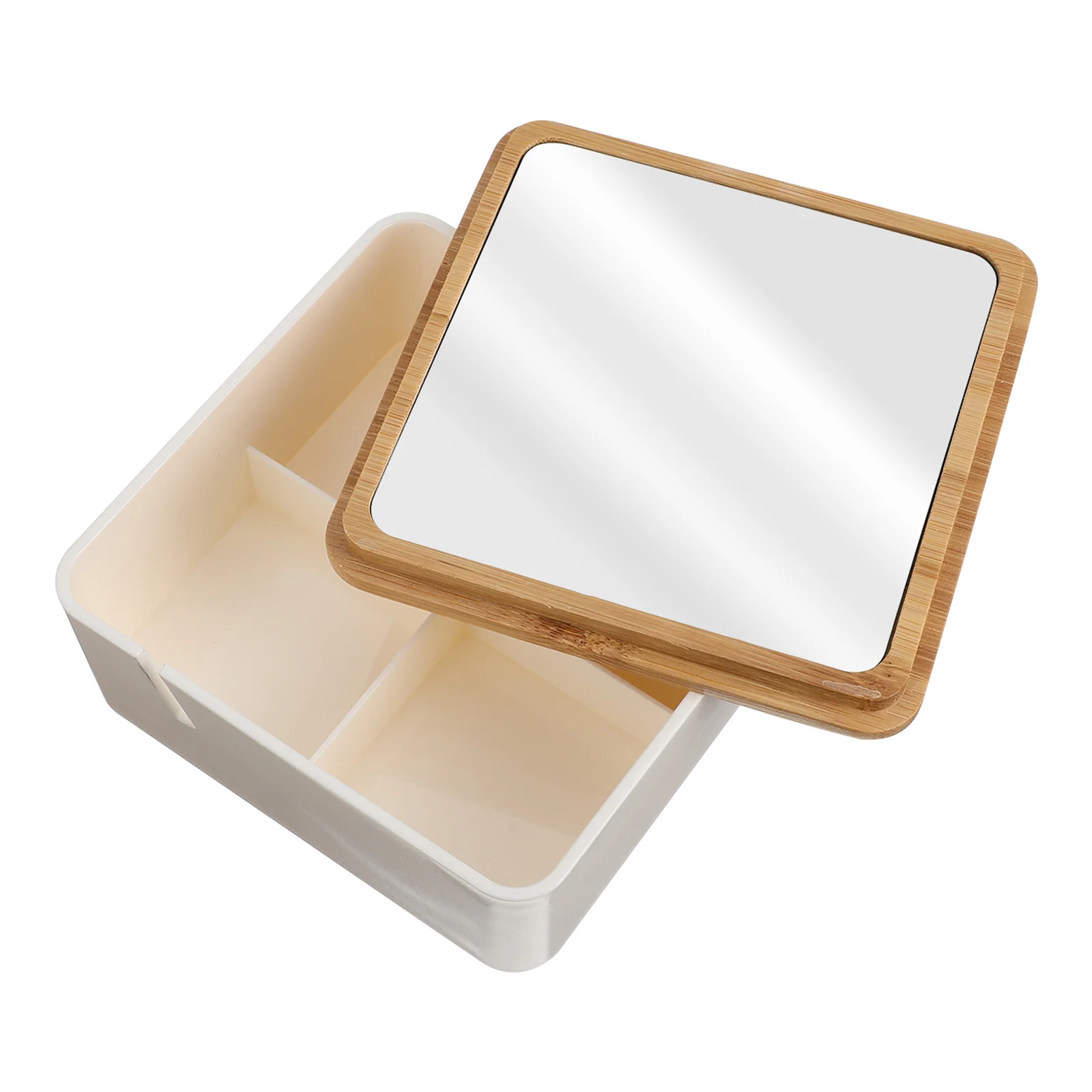 1Pcs Compact Portable Mini Makeup Mirror Small Storage Box Jewelry Hairpin Organizer Mirror
